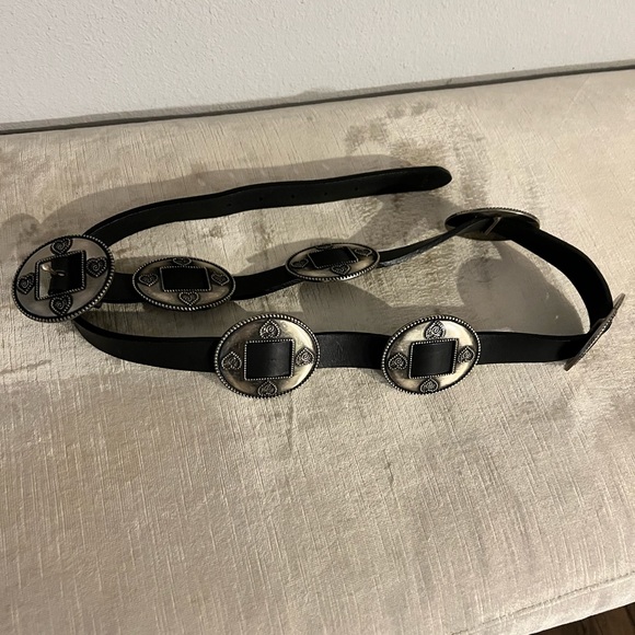 Black silver heart belt - Picture 1 of 1